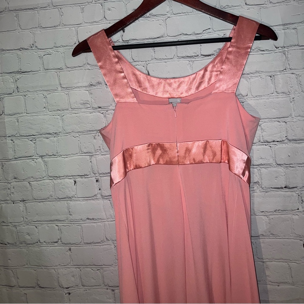 david’s bridal pink sleeveless bridesmaid dress size M - Picture 9 of 11